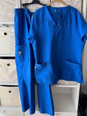 Wink Royal Blue Medical Scrub Top and Pants